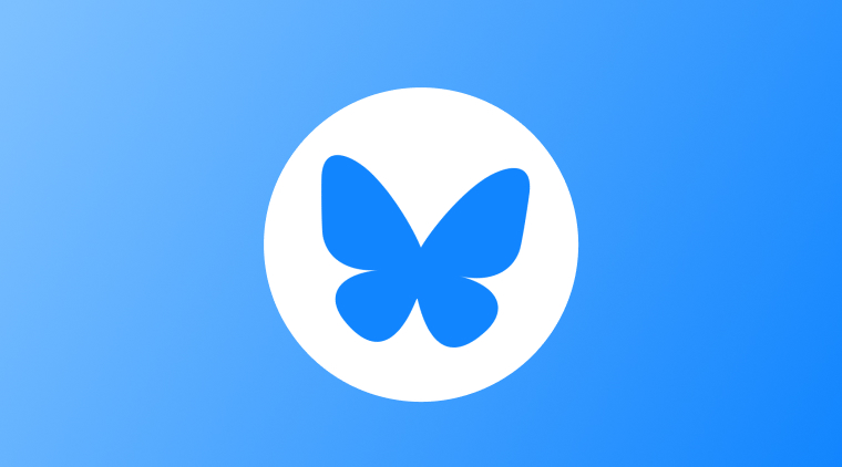 Bluesky logo on a vibrant blue background, raising the question: Is Bluesky Safe? for parents concerned about kids' social media exposure.