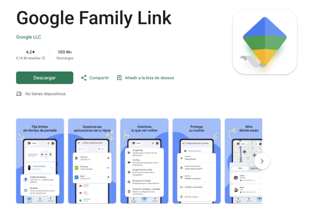 cómo configurar google family link